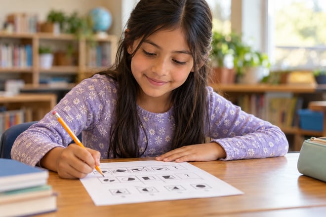 Grade 4 learner enjoying study time